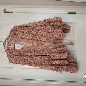 Free people extra small pink floral kimono